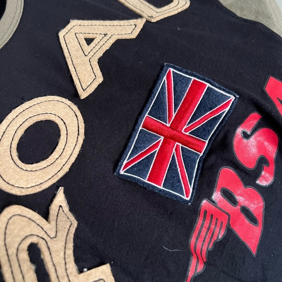 Vintage BSA motorcycle Union Jack fitted longsleeve - Picture 2 of 4